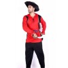 Pirate Of The Caribbean Black Hat Red Shirt Halloween Costume