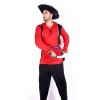 Pirate Of The Caribbean Black Hat Red Shirt Halloween Costume