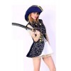 Pirate Of The Caribbean White And Blue Cosplay Costume Comforable