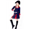 Pirate Of The Caribbean British Style Blue And Red Suit Cosplay Costume