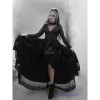 Black Sexy Gothic Victorian Elegant Dress With Waistband Cosplay Costumes