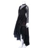 Black Sexy Gothic Victorian Elegant Dress With Waistband Cosplay Costumes