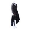 Black Sexy Gothic Victorian Elegant Dress With Waistband Cosplay Costumes