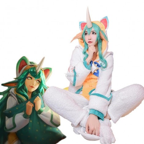 LOL Pajama Guardian Soraka Cosplay Costume