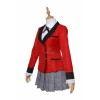 Kakegurui Momobami Kirari Red Uniform Cosplay Costumes