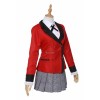 Kakegurui Momobami Kirari Red Uniform Cosplay Costumes