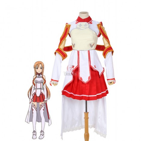 Sword Art Online Game SAO Asuna Yuuki Anime Cosplay Costumes