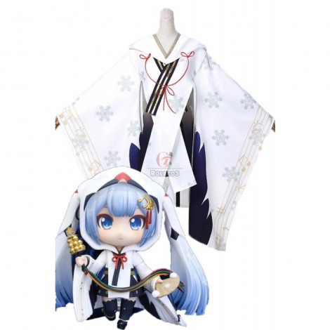 Vocaloid Hatsune Miku snow 2018 White Cosplay Costume