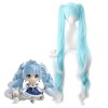 Vocaloid 2019 Hatsune Miku Star and Snow Princess White Blue Mixed Color Cosplay Wigs