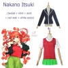 Gotoubun no Hanayome Nakano Ichika/Nakano Nino/Nakano Miku/Nakano Yotsupa/Nakano Itsuki Cosplay Costume