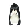 Fire Force Kotatsu Tamaki Black Long Dual horsetail Cosplay Wigs