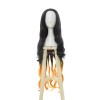 Demon Slayer / Kimetsu no Yaiba Nezuko Kamado Black Brown Long Wave Cosplay Wigs