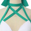 Fate/Grand Order Okita Souji Female Green Swimsuit Cosplay Costume