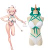 Fate/Grand Order Okita Souji Female Green Swimsuit Cosplay Costume