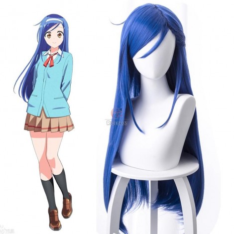 We Never Learn!: Bokuben Furuhashi Fumino Blue Long Cosplay Wigs