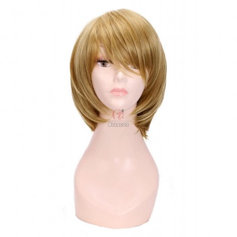 Love Live! Hanayo Koizumi Golden Short Cosplay Wigs Straight BOB Women Full Hair