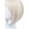 LOL Lux Light Green Synthetic Short Flaxen Mixed Green Cosplay Wigs