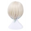 LOL Lux Light Green Synthetic Short Flaxen Mixed Green Cosplay Wigs