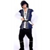 Blue Coat Black Pants Suit Pirate Of The Caribbean Cosplay Costume