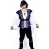 Blue Coat Black Pants Suit Pirate Of The Caribbean Cosplay Costume