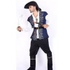 Blue Coat Black Pants Suit Pirate Of The Caribbean Cosplay Costume