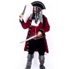 Dark Red Long Robe Suit Pirate Of The Caribbean Soft Cosplay Costume