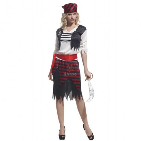 Crazy Female Pirate Of The Caribbean Halloween Costume Hot