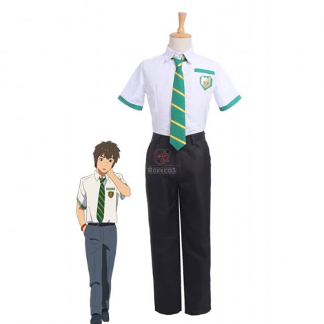 Movie Your Name Taki Tachibana School Uniforms Cosplay Costumes