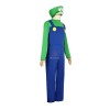 Super Mario Bros Luigi Mario Fancy Dress Party Green Plumber Costume