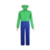 Super Mario Bros Luigi Mario Fancy Dress Party Green Plumber Costume