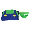 Super Mario Bros Luigi Mario Fancy Dress Party Green Plumber Costume