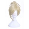 OW Game Mercy Angel Flaxen Short Synthetic Cosplay Wigs