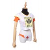 Magizine Playwatch For Game Mercy Angel Short Girl T-shirt Cosplay Costumes