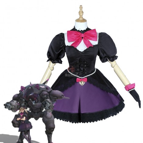 OW Dva Blackcat Dress Video Game Cosplay Costumes