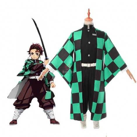 Demon Slayer / Kimetsu no Yaiba Tanjirou Kamado kimono Cosplay Costume