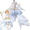 Cardcaptor Clear Card Sakura Sakura Kinomoto Ice Angel White Formal Dress Cosplay Costume