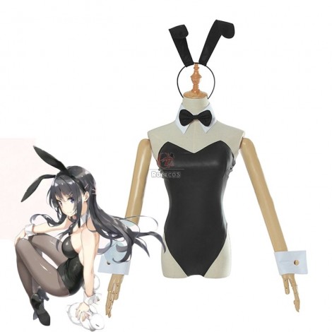 Seishun Buta Yarou wa Bunny Girl Senpai no Yume wo Minai Sakurajima Mai Bunny girl Cosplay Costume