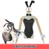 Seishun Buta Yarou wa Bunny Girl Senpai no Yume wo Minai Sakurajima Mai Bunny girl Cosplay Costume