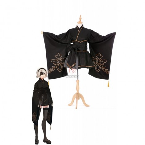 Video Game Nier: Automata Game 2b Kimono Cosplay Costumes