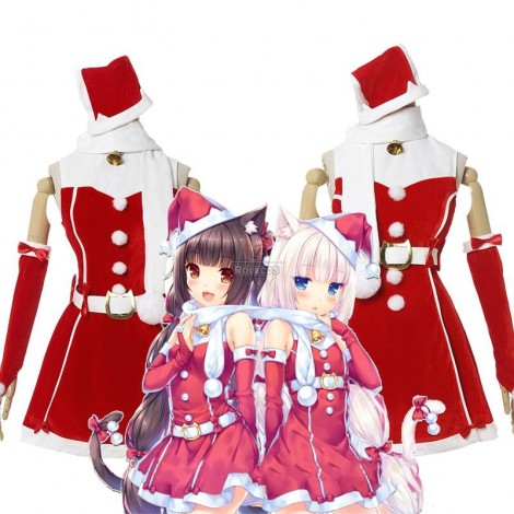 NEKOPARA Chocolat & Vanilla Christmas Dress Cosplay Costume