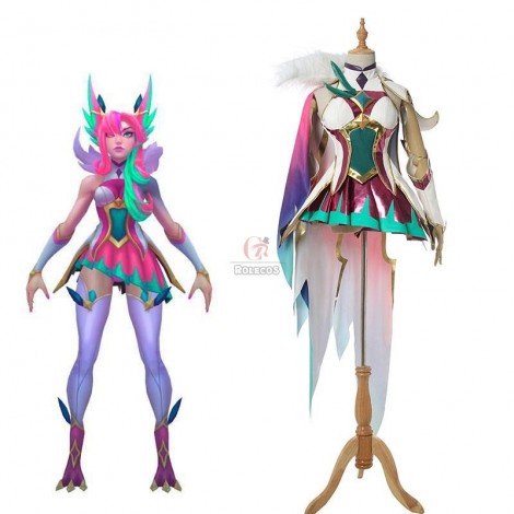 LOL Star Guardian Xayah Light Form Battle Suit Cosplay Costume